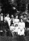 In 1912 with family